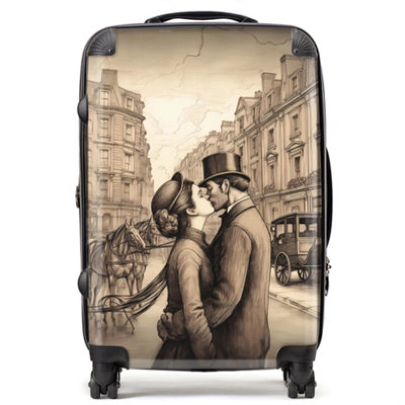 Image of Warren Reed Designer Sharing A Kiss Suitcase - Medium