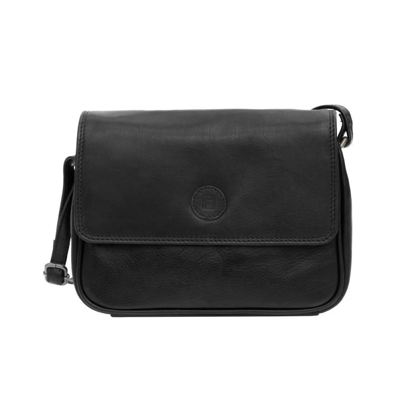 Image of PRIMEHIDE Leather Orion Womens Flap Over Bag - Black 24 x 17