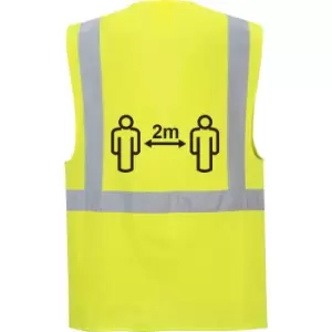 Image of Portwest 2m Social Distancing Executive Vest Yellow 3XL