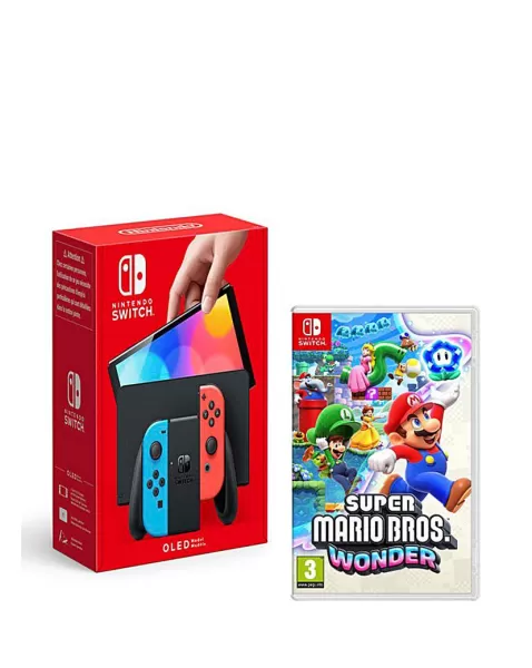 Image of NS OLEDNeon B&R Super Mario Bros Wndr