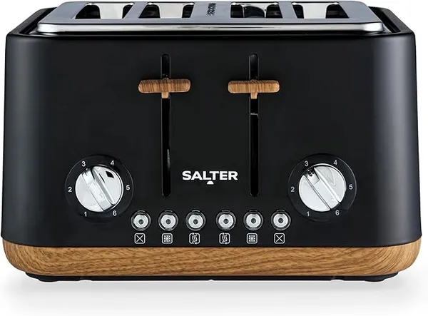 Image of SALTER Toronto EK5823BLK 4 Slice Toaster