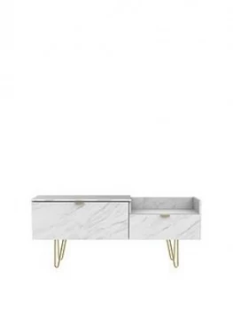 Image of Swift Marbella Ready Assembled TV Unit - Marble Effect - Fits Up To 40" Tv