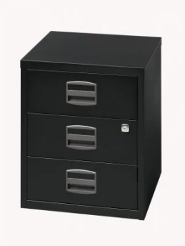 Image of Bisley A4 Mobile Home Filer 3 Drawer Black