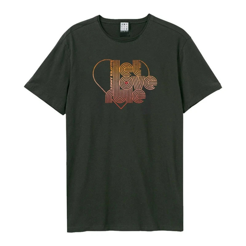 Image of Amplified Amplified Men Let Love Rule Lenny Kravitz T-Shirt in Charcoal Size: Small Charcoal S Male 5063470409204
