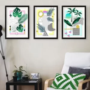 Image of SET_070 Multicolor Decorative Framed Painting (3 Pieces)