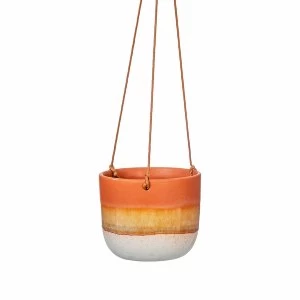 Image of Sass & Belle Mojave Glaze Brown Hanging Planter