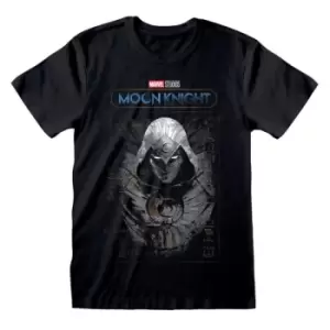 Image of Moon Knight - Logo Unisex Medium T-Shirt - Black