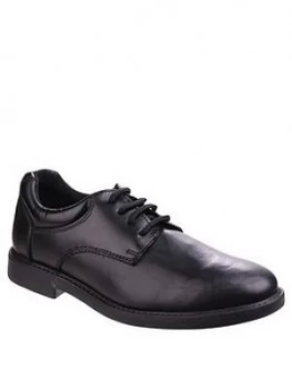 Image of Hush Puppies Tim Lace School Shoe - Black