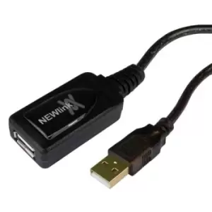 Image of Cables Direct 10m USB 2.0 Active Repeater USB cable Black