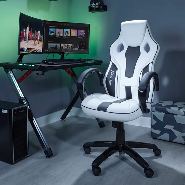 Image of X Rocker Maverick Office Gaming Chair White