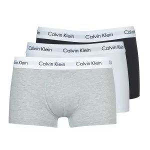 Image of Calvin Klein Mens 3 Pack Trunk Boxer Shorts - Black/White/Grey - M