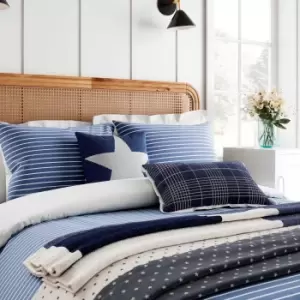Image of Helena Springfield Breton Stripe Single Duvet Cover Set, Blue
