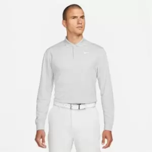 Image of Nike Dri-FIT Victory Mens Long-Sleeve Golf Polo - Grey