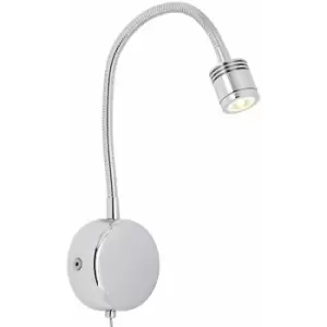Image of Loops - 130mm Mini Round Wall Light - Adjustable & Flexible - 1W Cool White LED - Chrome