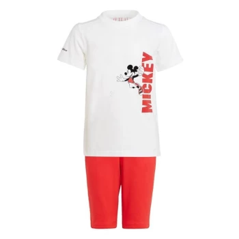 Image of adidas Disney Mickey Mouse Summer Set Kids - White / Vivid Red