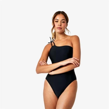 Image of Jack Wills Eco One Shoulder Swimsuit - Black