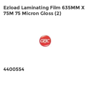 Image of GBC EZload Laminating Film 635mm x 75m 75 Micron Gloss 2