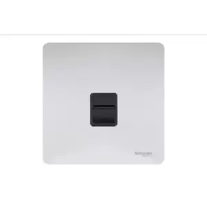 Image of Schneider USFP 1G Telephone Secondary Socket Black Insert Polished Chrome - GU7462BPC