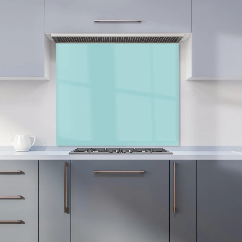 Image of Warren Reed - Designer Tiffany Blue Kitchen Splashback Size: 600mm x 750mm Blue Unisex 600mm x 750mm