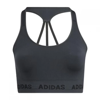 Image of adidas Training Aeroknit Bra (Plus Size) Womens - Dgh Solid Grey
