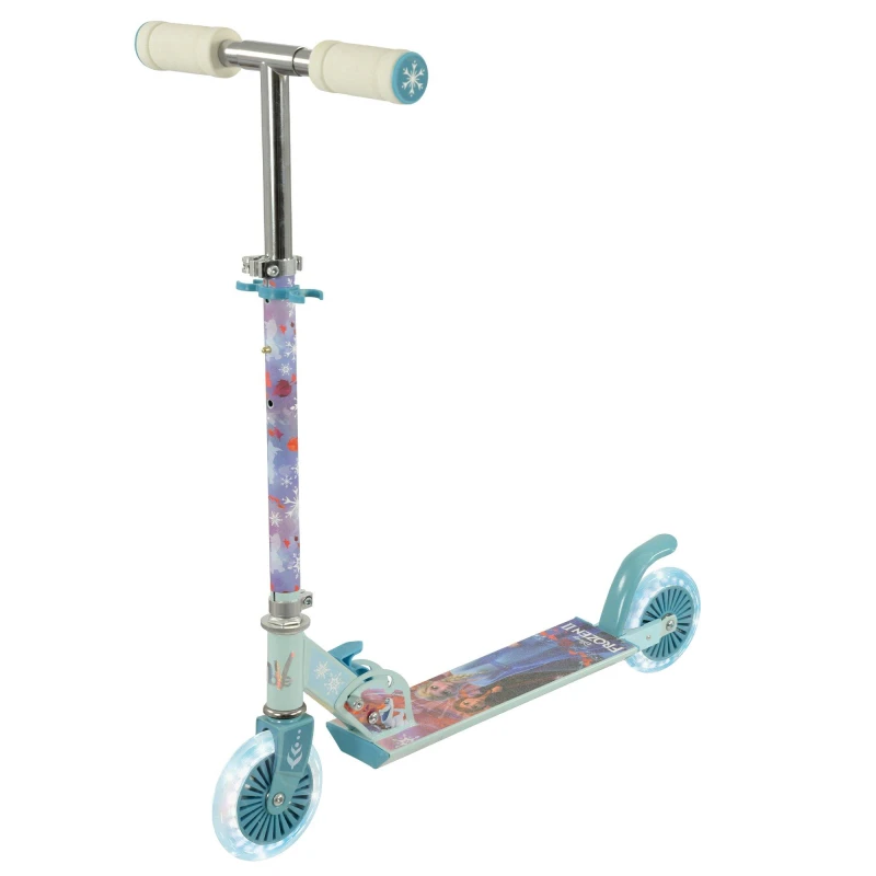 Image of Disney Frozen 2 Folding Inline Scooter with LED Wheels Multicoloured unisex One size