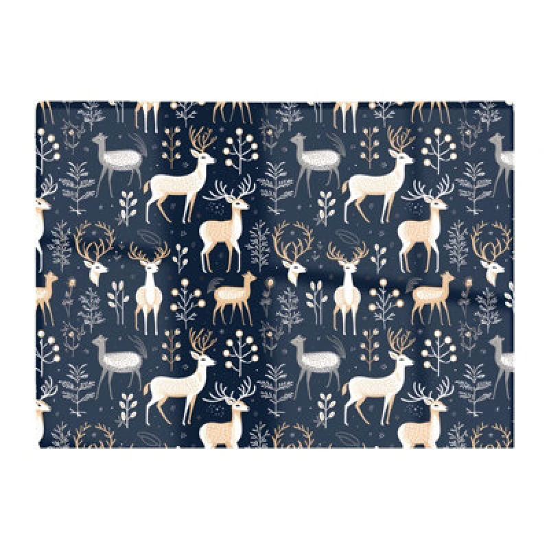 Image of Warren Reed Designer Reindeer Whimsical Illustration Pattern Glass Chopping Board