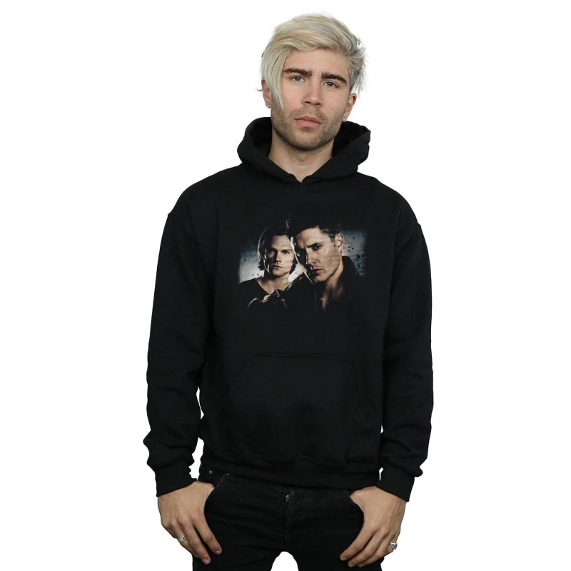 Image of Supernatural Supernatural Men Sam And Dean Poster Hoodie in Black Size: Small Black S Male 5057972559109