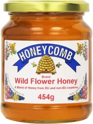 Image of Honeycomb Wild Flower Clear Honey 454g