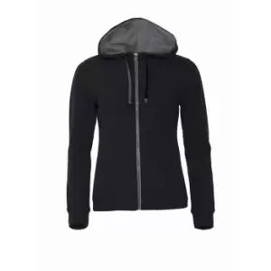 Image of Clique Womens/Ladies Classic Full Zip Hoodie (XS) (Black)
