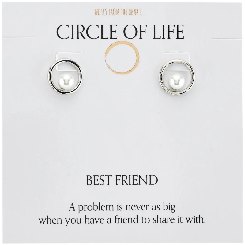 Image of Notes From The Heart NFTH BEST FRIEND CIRCLE OF LIFE Silver unisex One Size
