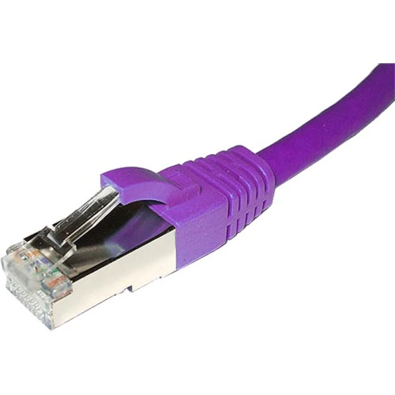 Image of Cablenet 0.3m Cat6a RJ45 Violet S/FTP LSOH 26AWG Snagless Booted Patch
