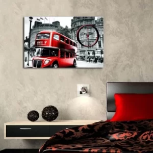 Image of 5070CS-73 Multicolor Decorative Canvas Wall Clock