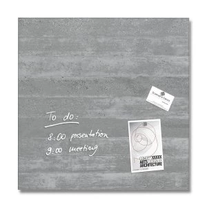 Image of Sigel Magnetic Glass Board artverum 48x48 Fairfaced Concrete