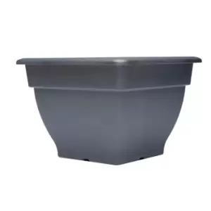 Image of Sankey Square Plastic Black Bell Planter (H)330mm (L)460mm