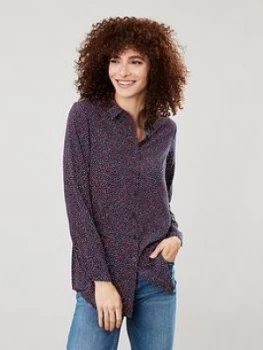 Image of Joules Elvina Button Front Woven Top - Multi