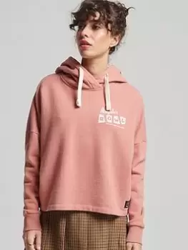 Image of Superdry Vintage Surf Ranchero Hood - Pink, Size 14, Women