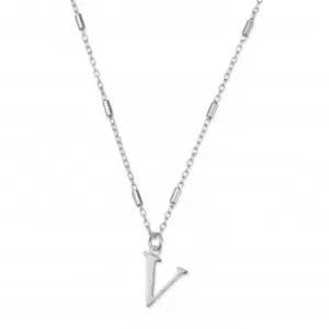 Image of Iconic Initial V Silver Necklace SNCC4040V
