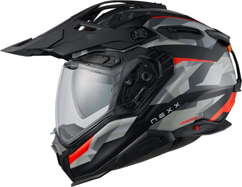 Image of Nexx X.WED3 Trailmania Grey Red Matt Adventure Helmet Size 2XL