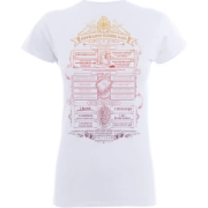 Image of Harry Potter Hogwarts School List Womens White T-Shirt - S - White