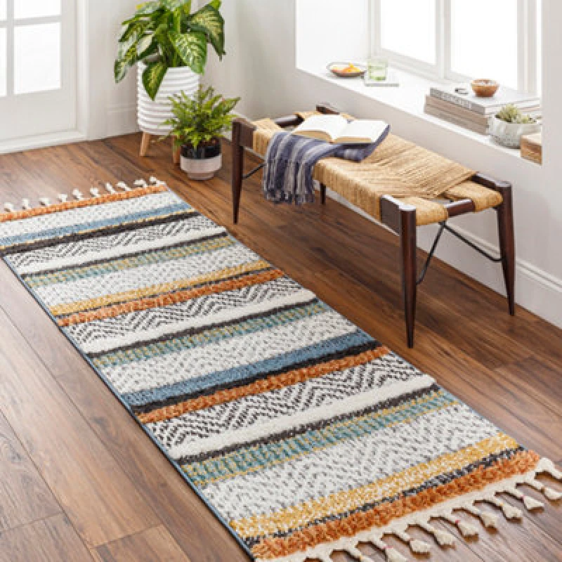 Image of Livabliss Shaggy Modern Boho Plush Pile Cream Luciana Runner Rug 80 X 220 Cm - Easy Care, Non Shedding, Ideal For Hallway Or Beside The Bed