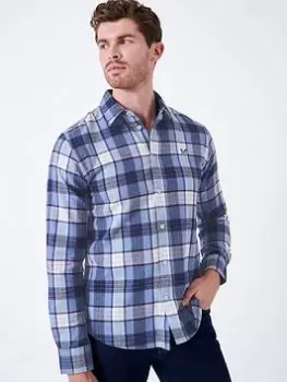 Image of Crew Clothing Crew Clothing Brushed Cotton Marl Flannel Shirt