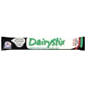 Image of Dairystix UHT Semi Skimmed 12ml Long Life Milk Sticks Easy Tear and