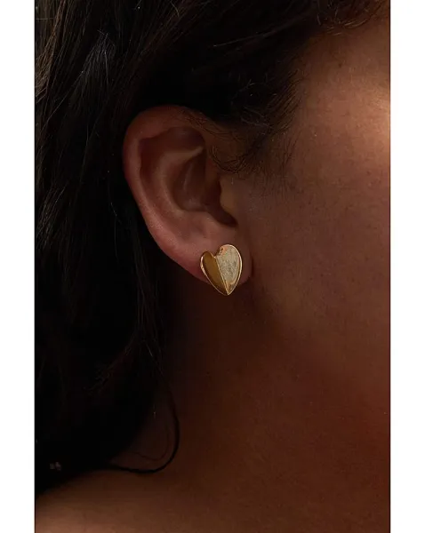 Image of Simply Silver Recycled Gold Stud Earring