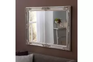 Image of Decorative Silver Mirror 104 x 74cm