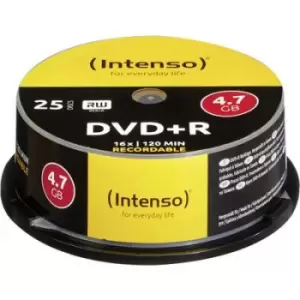 Image of Intenso 4111154 Blank DVD+R 4.7 GB 25 pc(s) Spindle