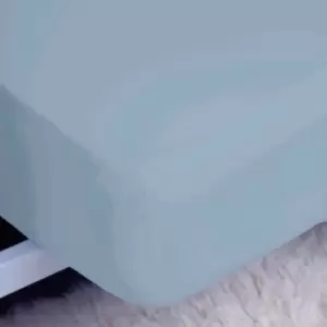 Image of Belledorm 200 Thread Count 100% Egyptian Cotton 12" Deep Fitted Sheet, Ocean, Single