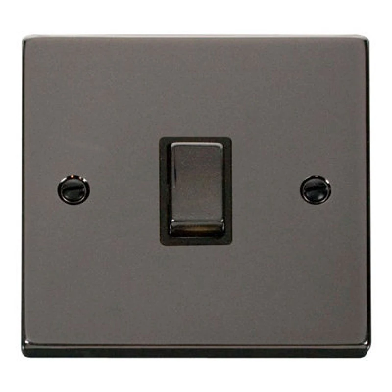 Image of SE Home Black Nickel 1 Gang 20A Ingot DP Switch Black