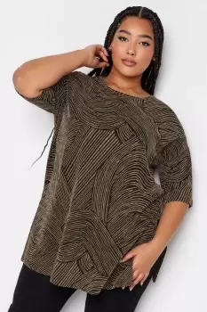 Image of Swirl Print Oversized T-Shirt
