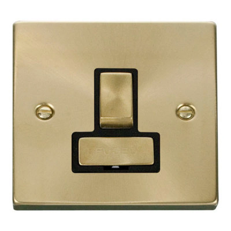 Image of SE Home Satin / Brushed Brass 13A Fused Ingot Connection Unit Switched Gold