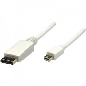 Image of Manhattan DisplayPort Cable 2m White [1x Mini DisplayPort plug - 1x DisplayPort plug]